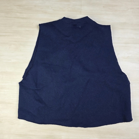 90s Harley Davidson Custom Cropped Sleeveless Sweatshirt Eagle Endure Forever - Picture 2 of 6